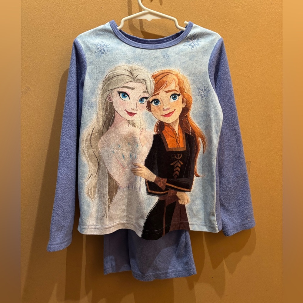 Disney Frozen Girls Long Sleeve Top and Pants Pajama Sleep Set Size 6/6X
